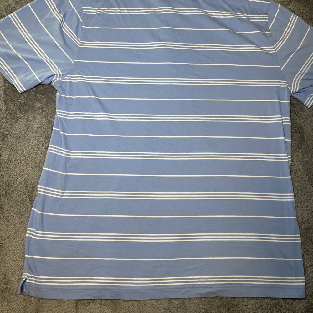 Brooks Brothers Men's SZ 2XL 1818 Cotton Short Sleeve Blue White Striped Polo - Picture 15 of 15